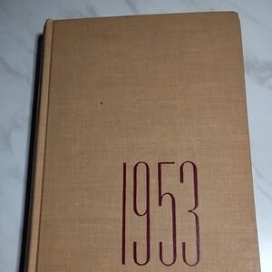 Vintage Outstanding Events of 1953 Hardcover History Book Tan Clothbound